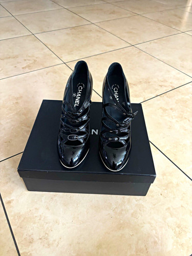 Chanel black patent - black, leather